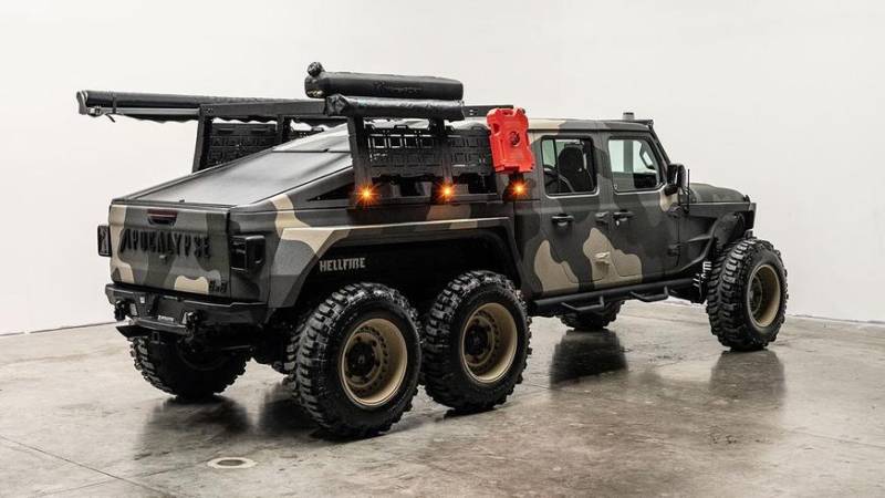 Jeep Gladiator превратили в суровый шестиколёсник для путешествий