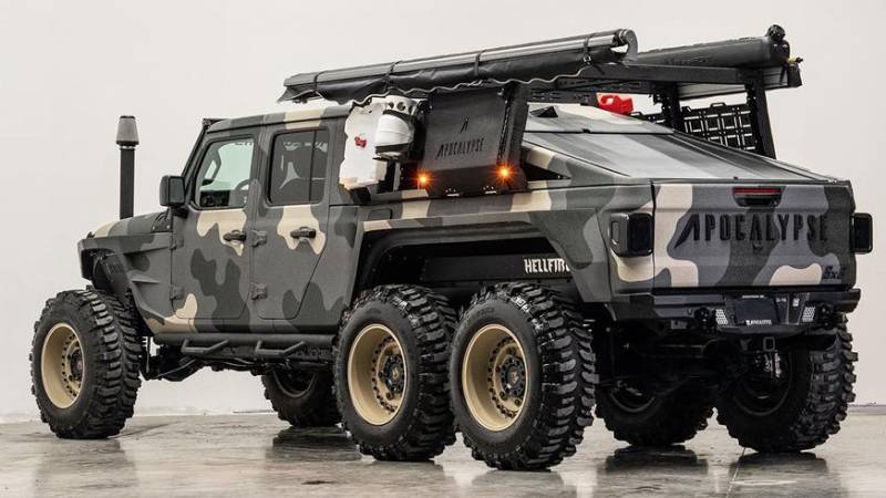 Jeep Gladiator превратили в суровый шестиколёсник для путешествий