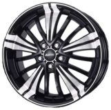 Ecstasy 17/7,5 ET35 Diamant black front polished WHS057294 ALUTEC