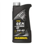 O.E.M. for Daewoo GM 5W-40 4036021101491 MANNOL